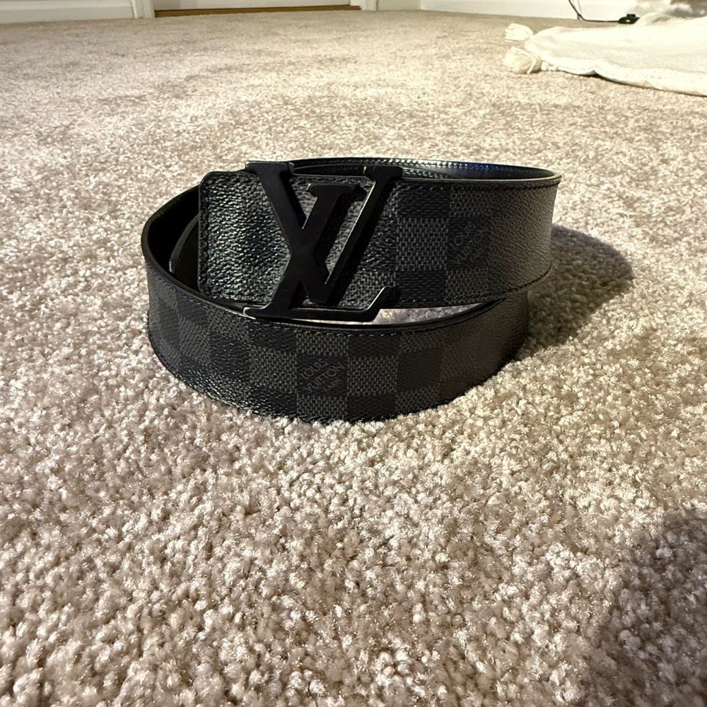 LV BLACK GRAPHITE DARMIER BELT SIZE 85/34